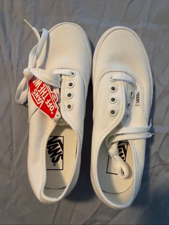 Vans Shoes - Vans White Canvas Low-Top Sneakers